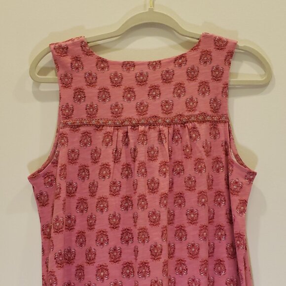 J. Jill Popover Sleeveless Pink Floral Tunic Tank Ladies Small - Picture 4 of 10